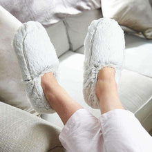 Load image into Gallery viewer, Marshmallow Gray Warmies Slippers
