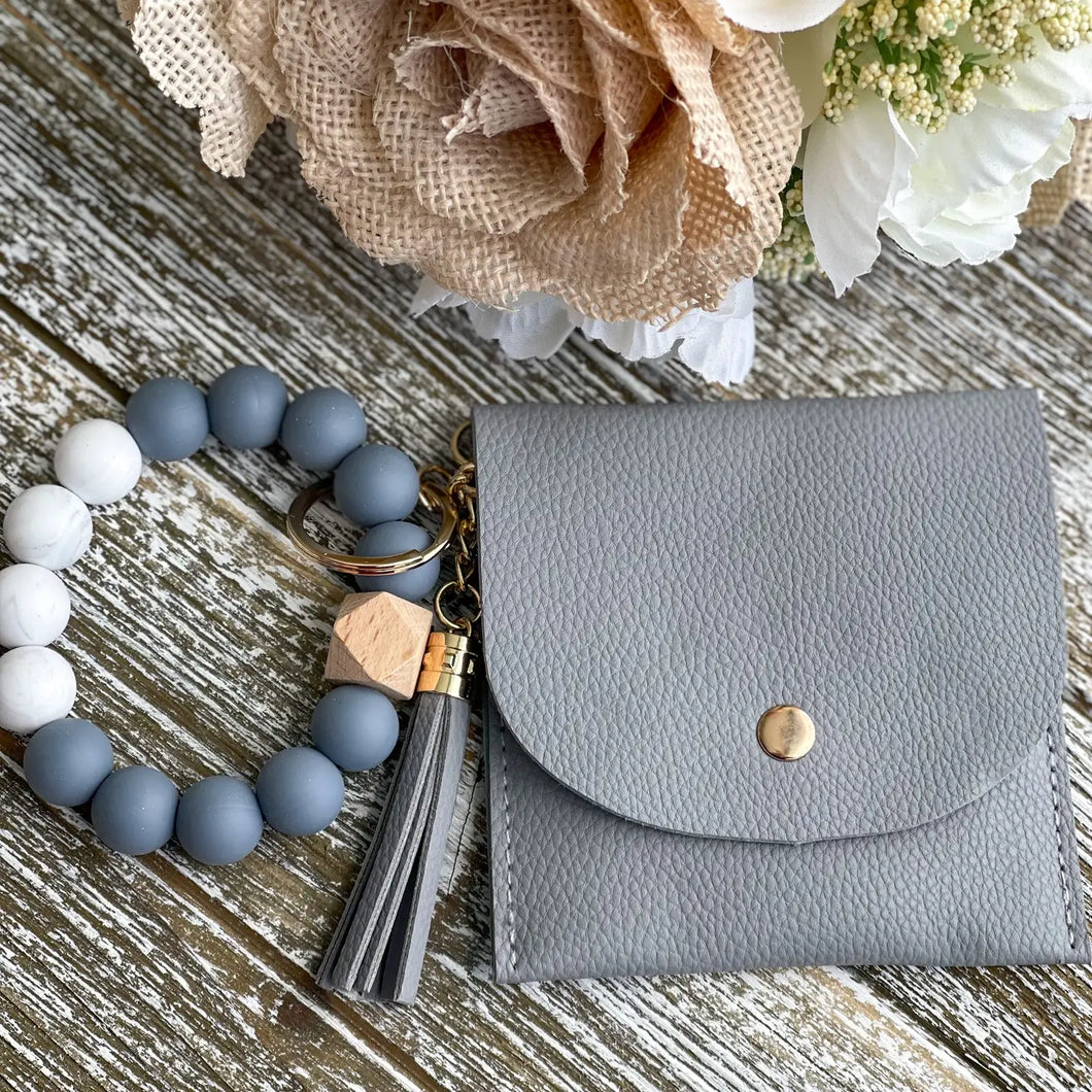 Snap Closure Wallet Keychain 