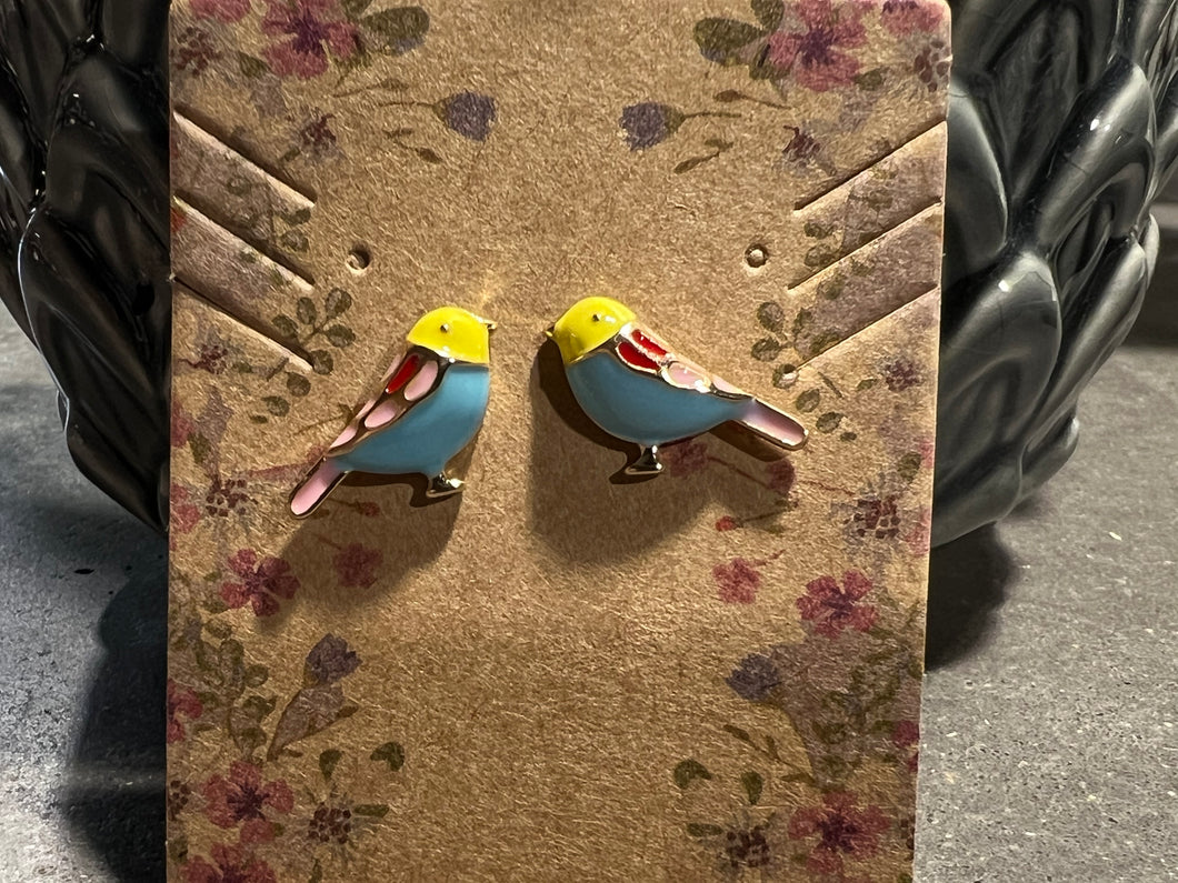 Gold Bird Earrings