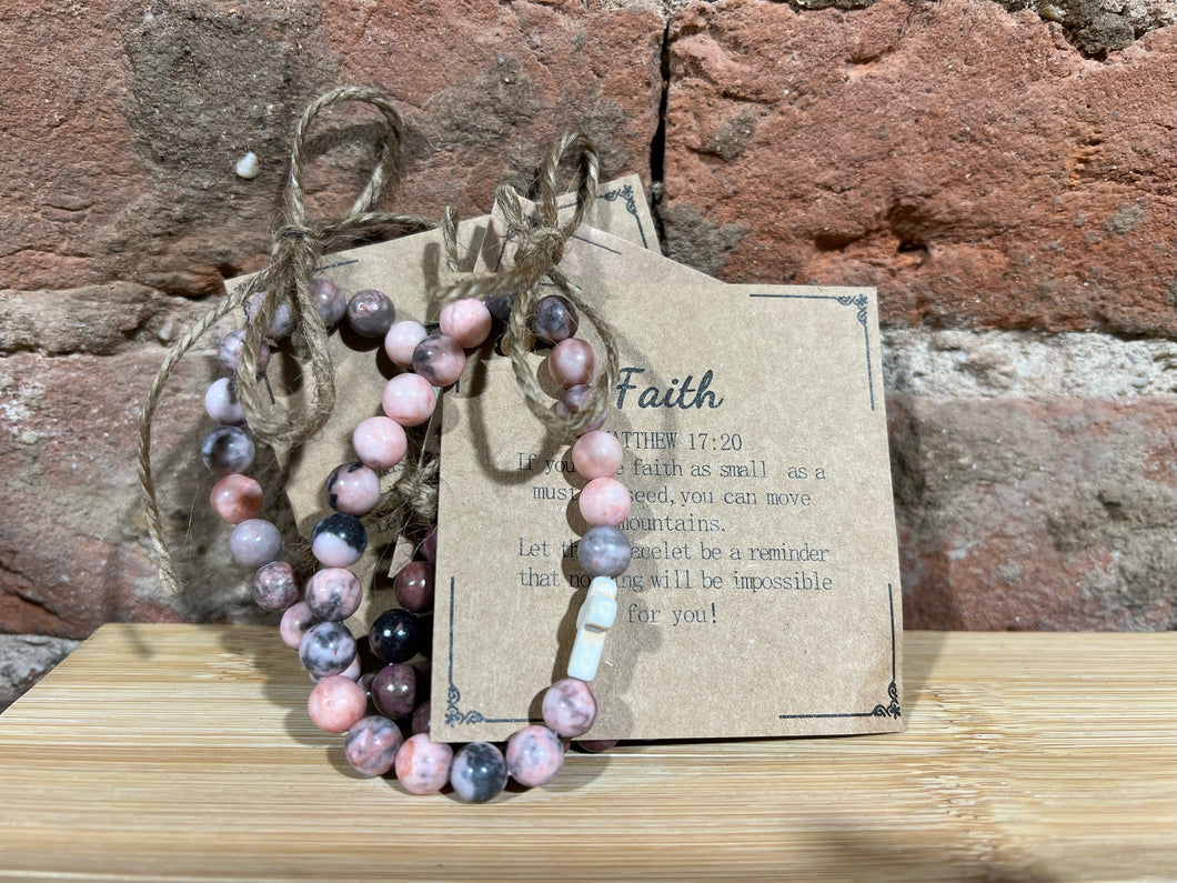 Cross Stone Bracelet