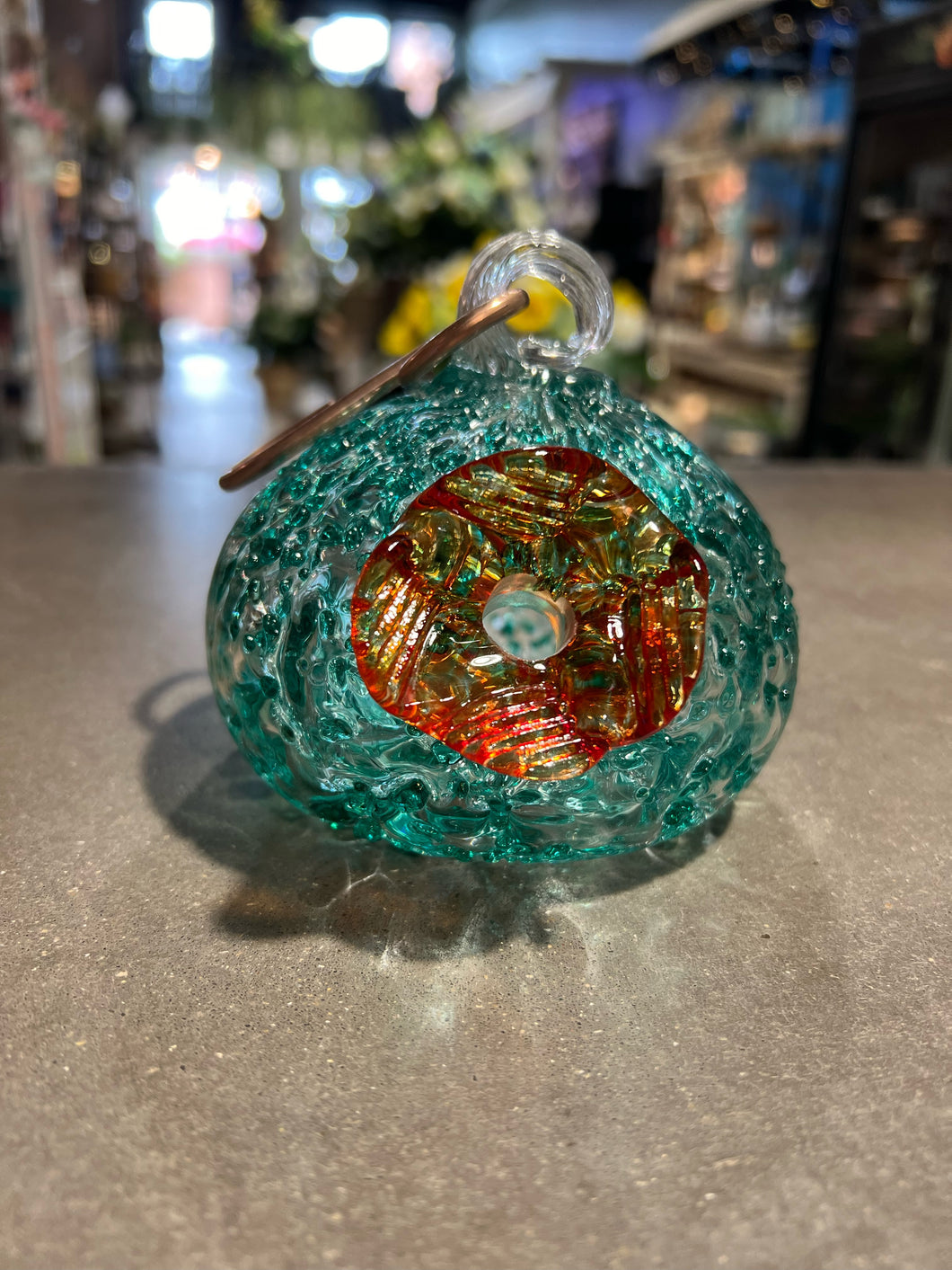 Glass Hummingbird Feeder