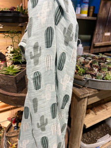 Cactus Muslin Blanket