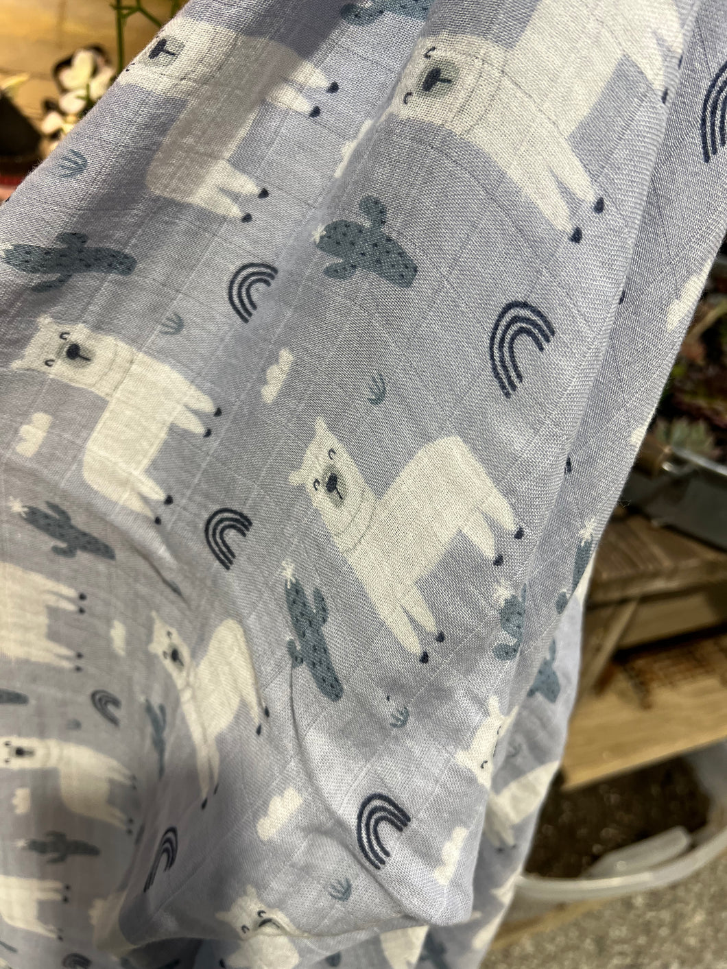 Llama Muslin Blanket