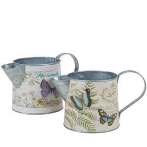 Butterfly metal watering can