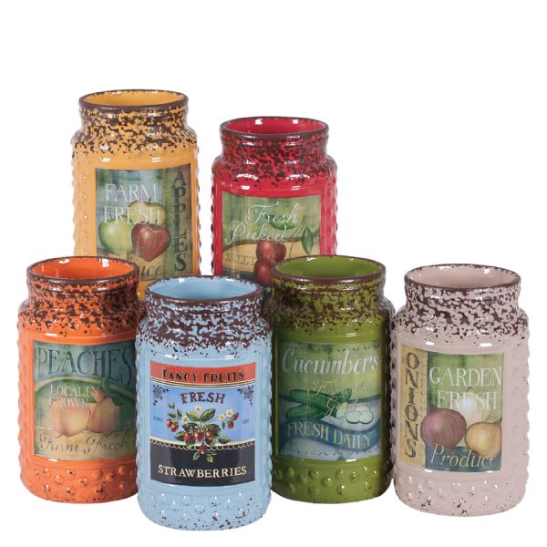 Round Farm Market Jar - Asst