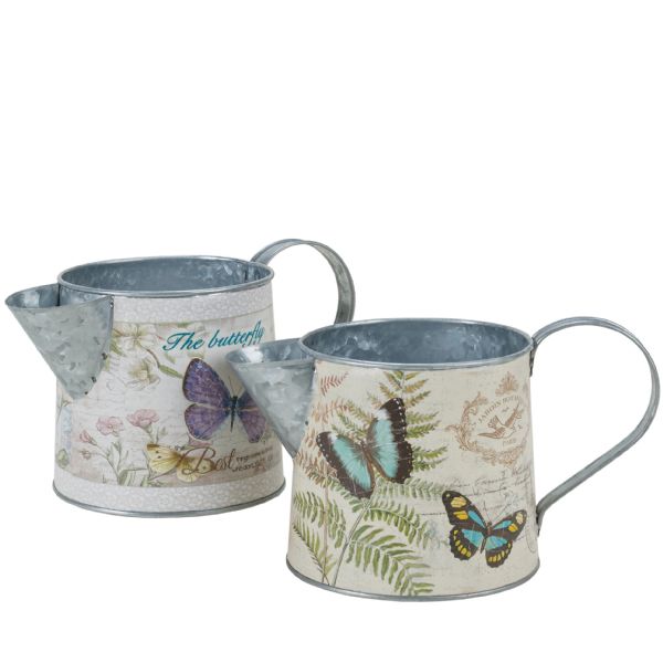 Butterfly metal watering can