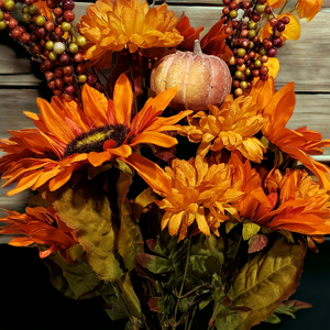 Silk Pumpkin/sunflower fall mix