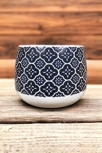 Navy and White Planter
