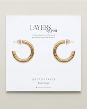Load image into Gallery viewer, UNSTOPPABLE MIDI HOOP EARRINGS
