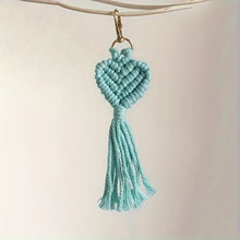 Load image into Gallery viewer, Heart Macrame Keychain
