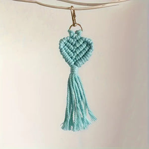 Heart Macrame Keychain