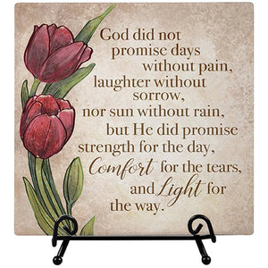 "Comfort and Light" Easel Plaque