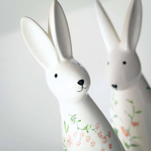 FLORAL BUNNY FIGURINE - 2 styles