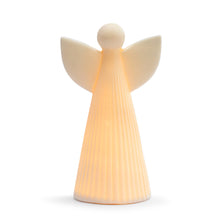 Load image into Gallery viewer, White LED Ceramic Large Angel Figure - 4x7in
