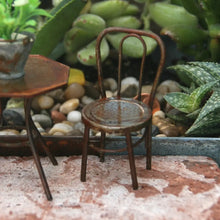Load image into Gallery viewer, Handmade Rusty Mini Solid Round Chair 1.6&quot;X1.5&quot;X3.32&quot;
