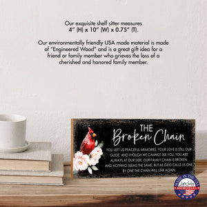 Sympathy Cardinal: The Broken Chain Shelf Sitter: White