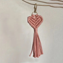 Load image into Gallery viewer, Heart Macrame Keychain
