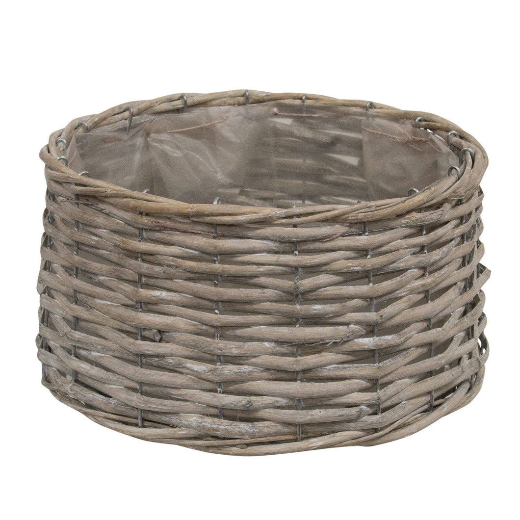 Graywashed Willow Planter - Small