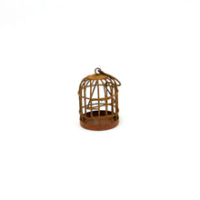 Load image into Gallery viewer, Handmade Rusty Mini Hanging Bird Cage
