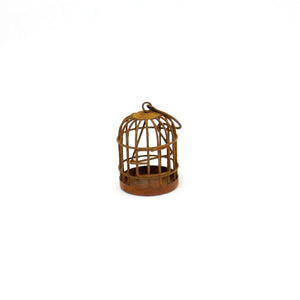 Handmade Rusty Mini Hanging Bird Cage
