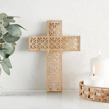 Load image into Gallery viewer, Floral Rattan Cross
