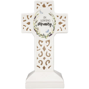 Porcelain Cross - Loving Memory
