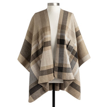 Load image into Gallery viewer, Plaid Reversible Camel Wrap - 46x70in
