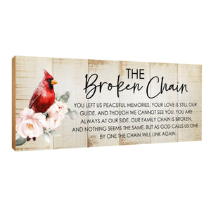 Sympathy Cardinal: The Broken Chain Shelf Sitter: White
