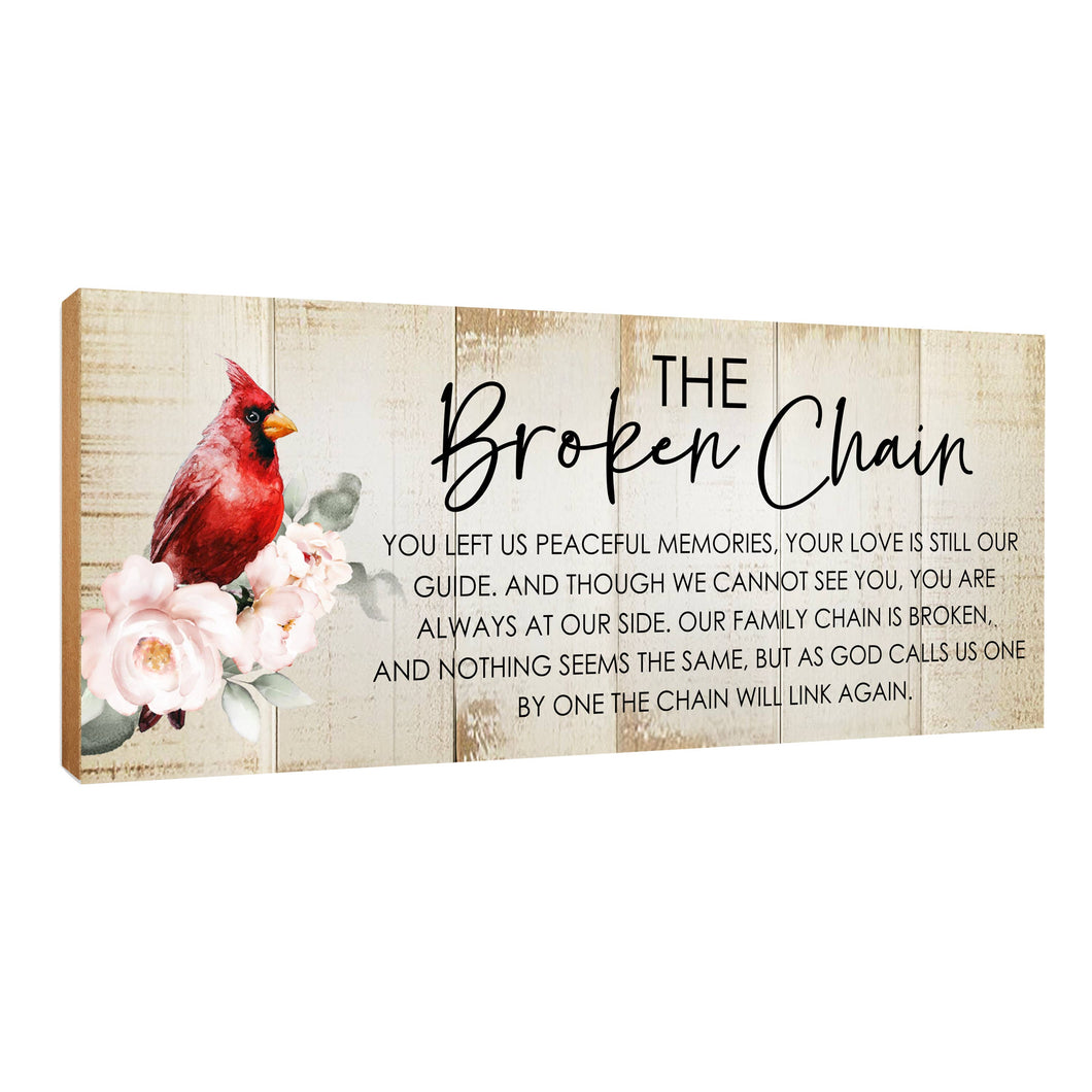 Sympathy Cardinal: The Broken Chain Shelf Sitter: White
