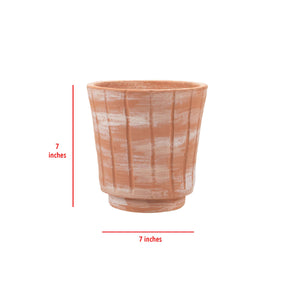 White Washed Terracotta Planter Small