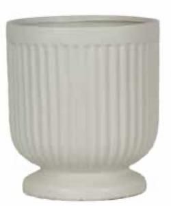6.5" WHT Ceramic "Comfort Planter"