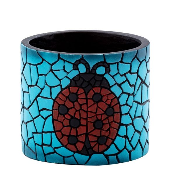Mosiac Ladybug Planter