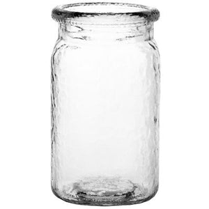 6.5" HAMMERED JAR CLEAR