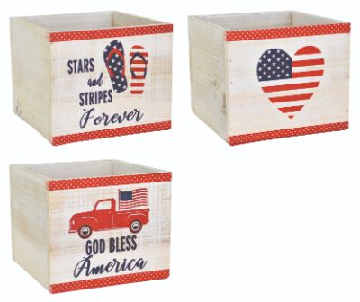 PATRIOTIC WOOD BOX - 5