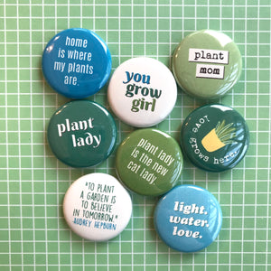 1" Plant Lover pin