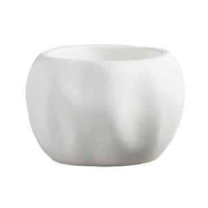 White Asymmetrical Planter