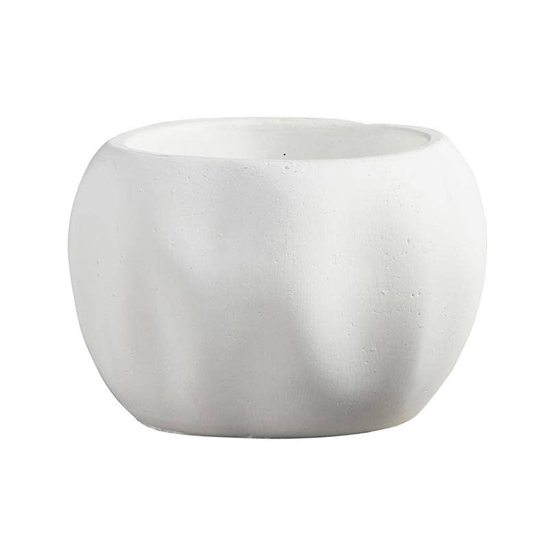White Asymmetrical Planter