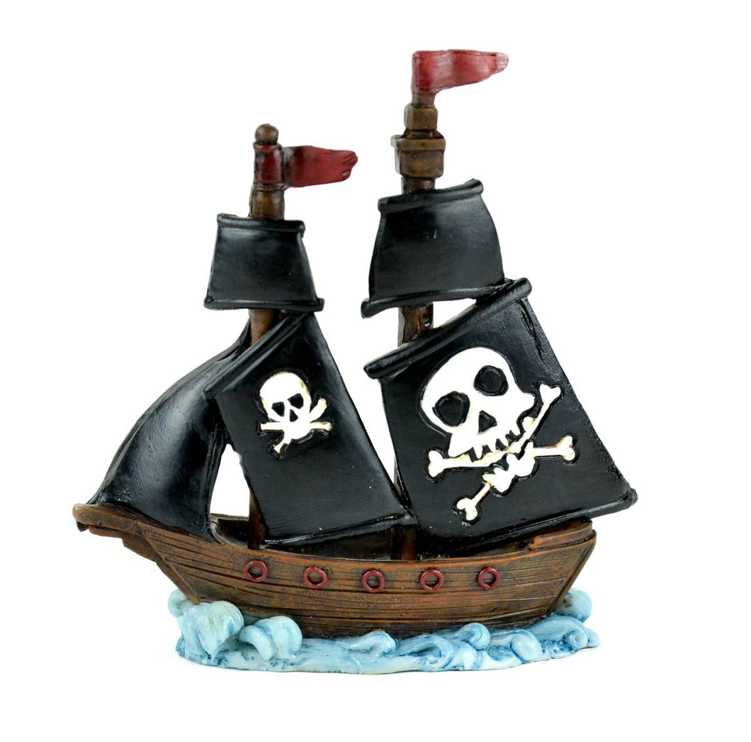 4” Pirate Ship with Black Sails