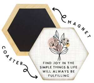 Joy In Simple Flowers - Honeycomb Coasters