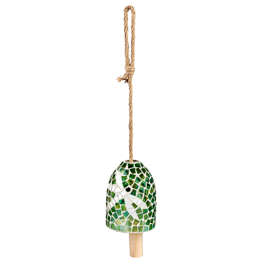 Green with Dragonfly Mosaic Bell Chime