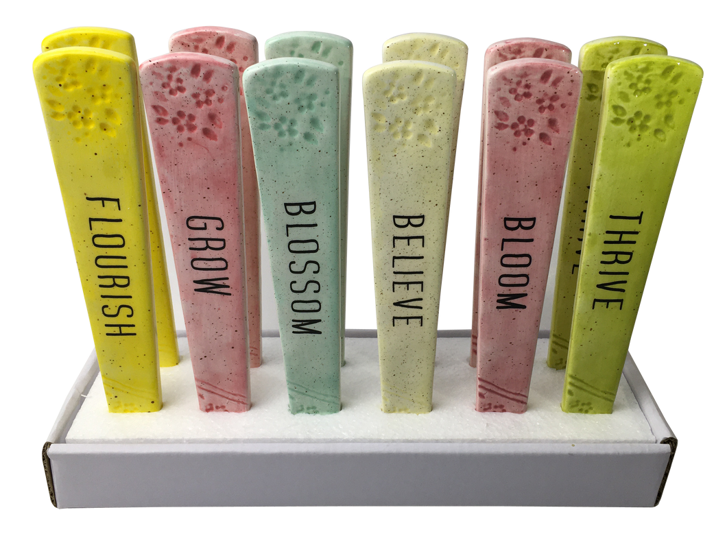 Ceramic Garden Stakes 6 Assorted