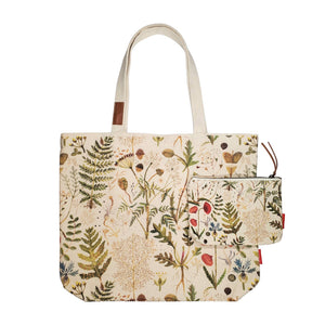 Tote Bag Canvas  - Greens and Flowers