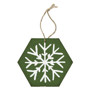 Green Snowflake - Honeycomb Ornaments