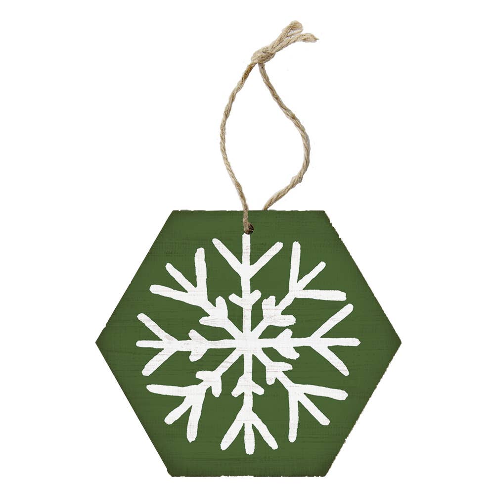 Green Snowflake - Honeycomb Ornaments