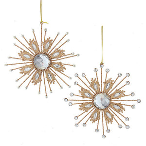 Rose Gold Snowflake Ornament - Kurt Adler