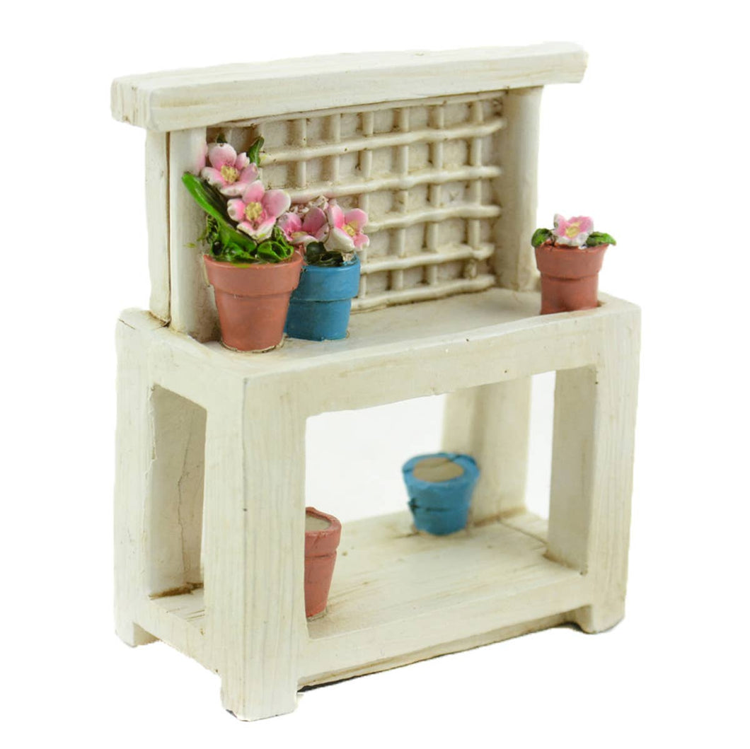 3.25” White Garden Table