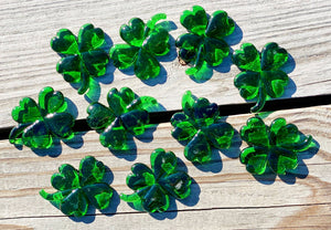 Glass Four Leaf Clover Sitter Collectible