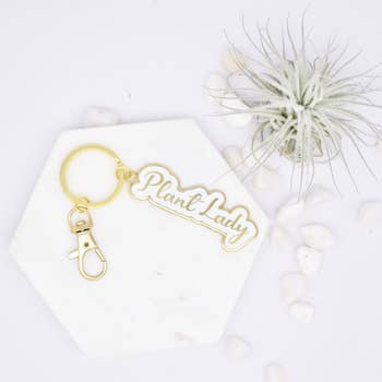 Plant Lady Key Chain