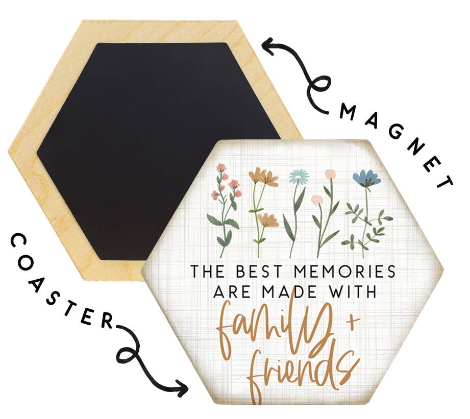 Memories Family Friends - Honeycomb Coasters