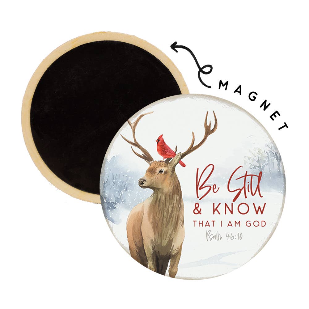 Be Still Deer - Round Magnets